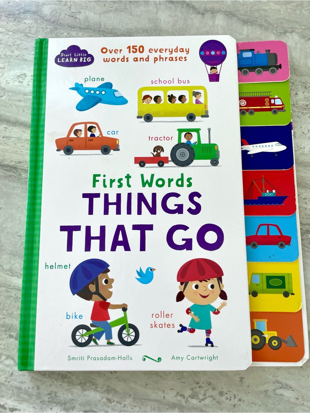 3/$25💥TABS! First Words - Large Board Book: Things That Go, Preschool Toddler